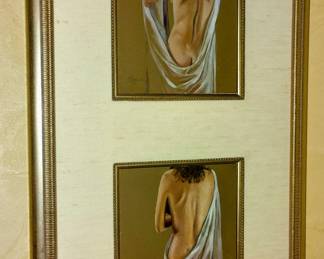 Rhonda McEnroe- Semi Nude Original on Tiles