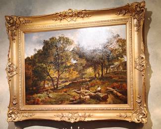 "Resting in Shaded Pastures"-Oil on Canvas1851, Sidney Richard Percy (available for purchase prior to sale)