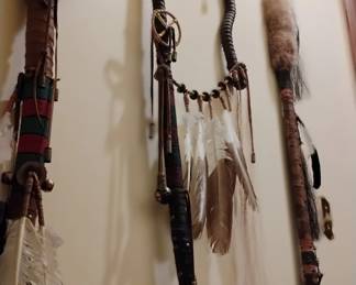 *Coup Staff by Manny Silvas *Buffalo Horn Staff by Manny Silvas *Dream Catcher Dance Staff by Ann Randolph