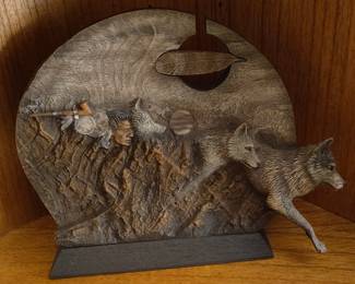 Rick Cain "Alphascape" American Wolf Sculpture