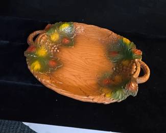 vintage 1950s faux wood tray