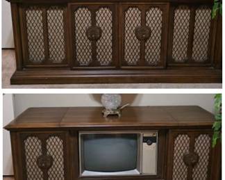 TV Radio  Record Player circa 1970s