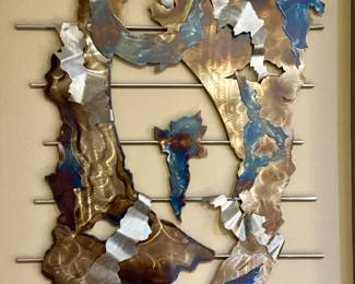 Mid-Century Abstract Metal Wall Sculpture

Torch-cut mixed metals with rich heat patina
Brutalist / Modernist style
Circa 1960s–1970s

Sculptural dimensional wall art
Statement piece for modern interiors