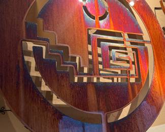Hand-Cut Southwestern Metal Wall Art with Heat-Patina Finish