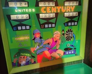 A RARE SURVIVOR- United "Century" Shuffle Alley Bowling Game (1953-54) Serial # 00233 - Chicago, Illinois *VERY EARLY PRODUCTION* Fully Working condition-Playfield & Pindeck in EXCELLENT Condition. No warping or delamination. APPEARS TO BE ALL ORIGINAL!!