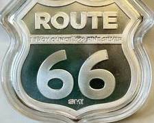 1 Ounce .999 Fine Silver New Mexico Route 66