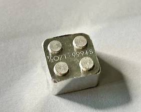 1/2 Ounce .999 Fine Silver Lego Gem Condition