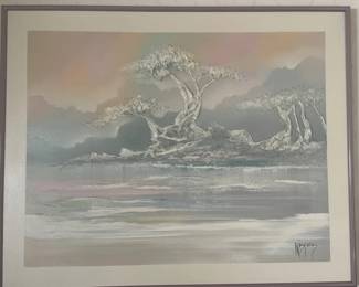 MICHAEL NISPEROS Original ABSTRACT MODERN SURREALISM LANDSCAPE IMPASTO CANVAS