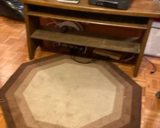 Older Electronics, Table And Rug