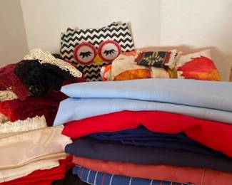 Mystery Lot Of Crochet And Table Cloths 