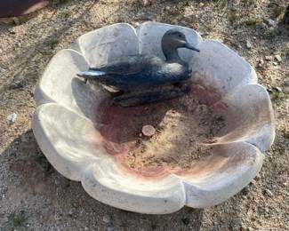 Birdbath and duck