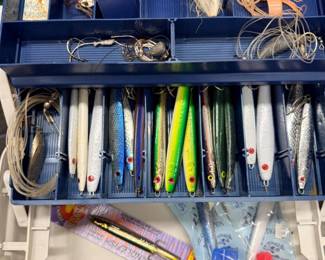 110 PlanoTackleBoxofCandlefishandPointWilsonDarts