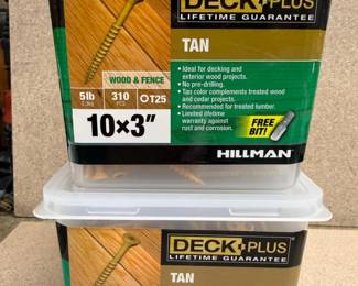 131 10lbsofTanDeckPlusWoodFenceScrews10x3NIB