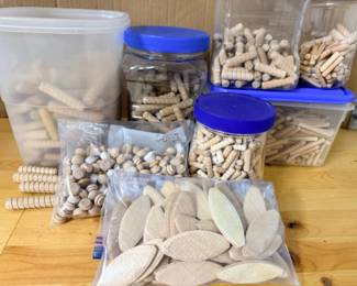200 WoodBiscuitsCapsandDowelPins