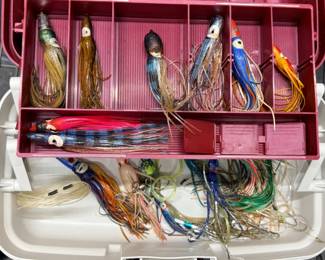 111 RedPlanoTackleBoxofRubberLures