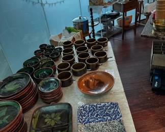 Mexican pottery plate set