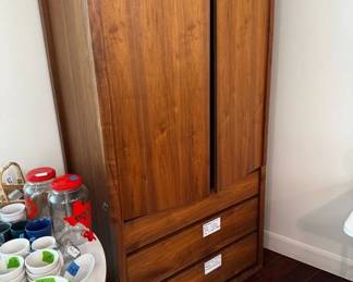 Solid wood storage cabinet