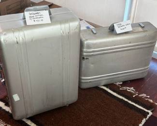 Vintage Zero Halliburton aluminum suitcases