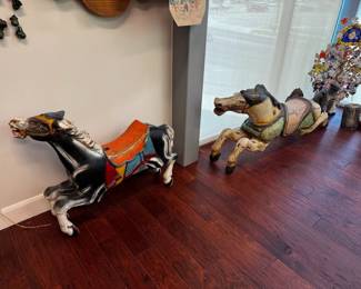 Antique carousel horses