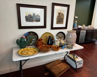 Serving platters and misc. ceramic wares