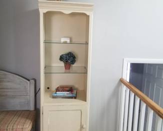 Matching lighted etageres; decor