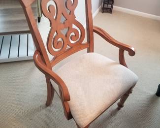 Dining chair detail - 2 captain's chairs & 4 side chairs