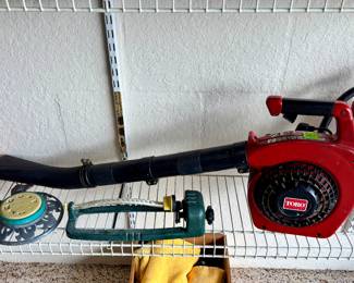 See the old school sprinklers.   Admit it, you spent hours as a child jumping through it.  Good times.