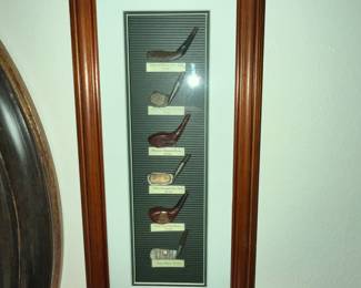 ANTIQUE CLUBS FRAMED