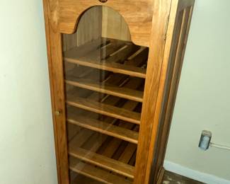 WONDERFUL SOLID WOOD WINE CABINET, MADE IN VICTORIA!