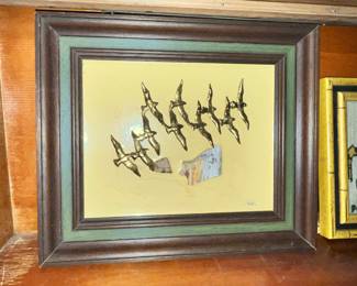 FRAMED METAL SCULPTURE BY INNOVATIVE ARTIST L. ROYAL