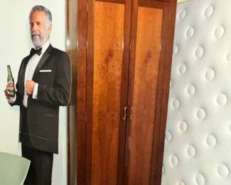 UTTERLY FABULOUS! TALL & NARROW NATURAL CHERRY ARMOIRE!