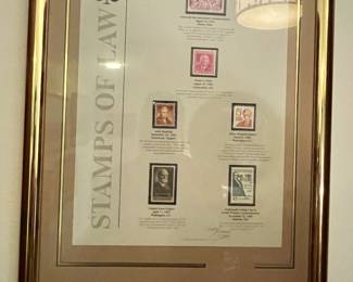 FRAMED "STAMPS OF LAW"