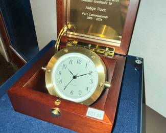 CHELSEA "BOARDROOM" CLOCK PRESENTED TO JUDGE POZZI