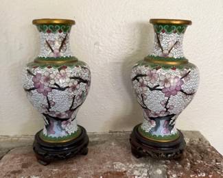 Cloisonne vases