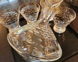 Fabulous Vintage Crystal Set from Hungary. No bar is complete without it! 