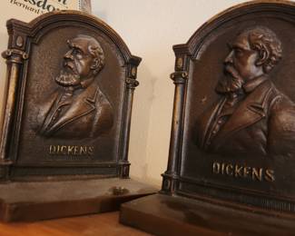 Antique 'Dickens' Bookends. 