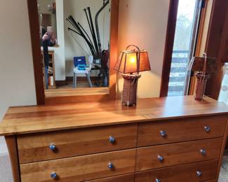 Mission Style Credenza Dresser with Mirror. 