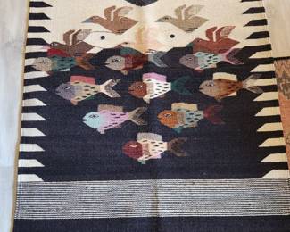 'Zapotec' Wool Handmade Rug/Hanging. 