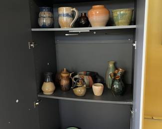 Original pottery by local artist, decorative items, some from Latin America