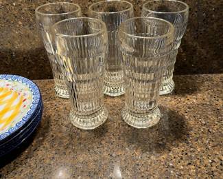 Vintage Jeannette root beer float glasses