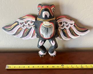 Balinese wooden flying frog