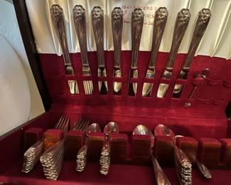 Vintage silver-plated flatware set