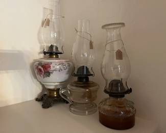 Vintage oil lamps