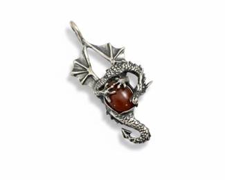 925 silver dragon pendant 