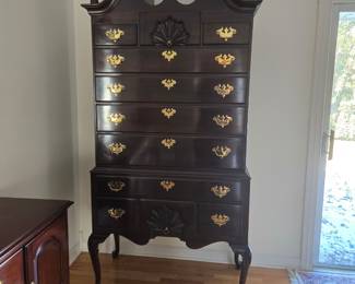 Queen Anne high boy Ethan Allen