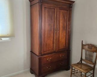Antique chair and the armoire 