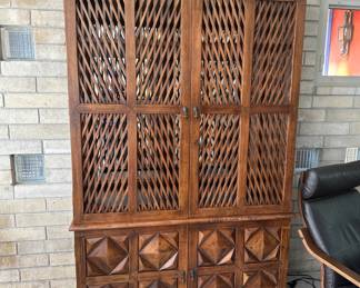 Modern Lattice Cabinet
