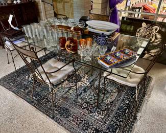 Wrought Iron Table and 4 Chairs