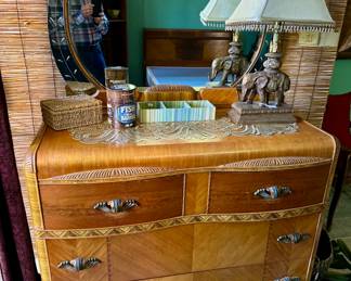 Art Deco “Waterfall “ Dressor & Mirror