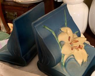 Roseville Pottery bookends